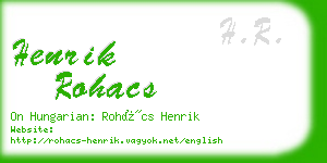 henrik rohacs business card